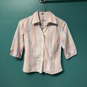 Valentino Rudy 3/4 sleeve button down shirt
